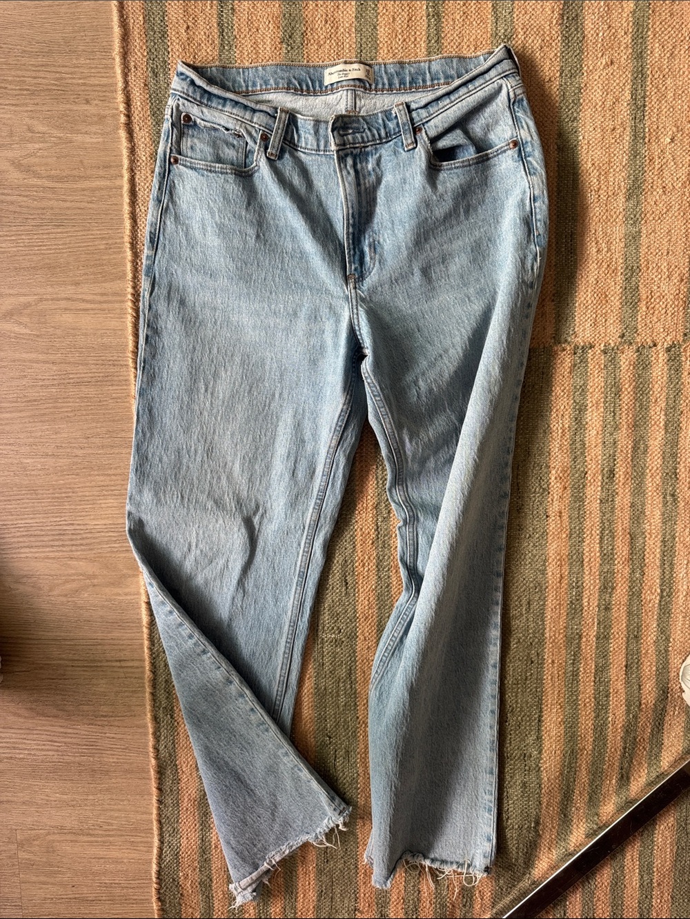 Abercrombie & Fitch Light Blue Straight-Leg Jeans